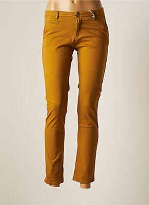 Pantalon chino taille basse taille basse jaune LAB DIP PARIS femme
