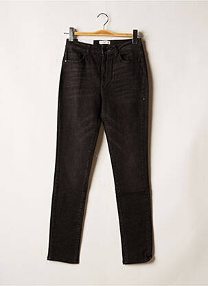 Jeans coupe slim broderie rivets taille haute noir LAB DIP PARIS femme
