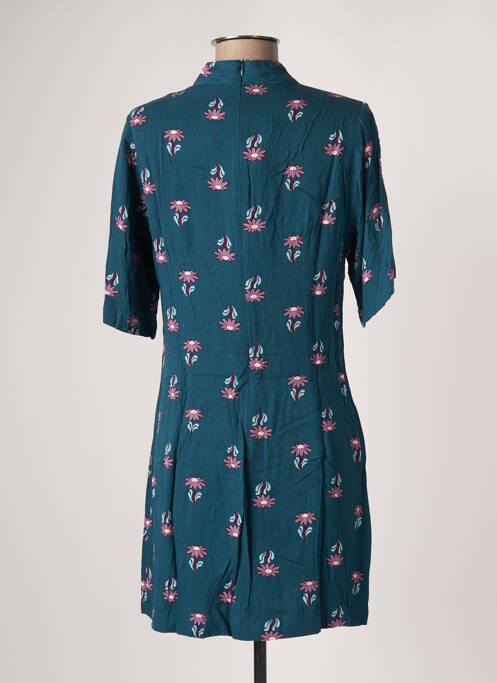 Robe courte fermeture zippée au dos manches courtes bleu COMPAÑIA FANTASTICA femme
