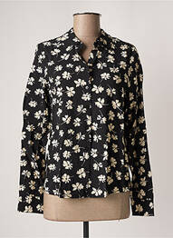 Chemisier imprimé fleurs manches longues noir VERO MODA femme