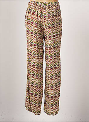 Pantalon droit taille normale taille normale vert GEISHA femme