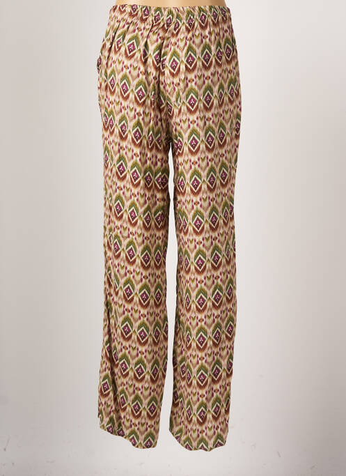 Pantalon droit taille normale taille normale vert GEISHA femme