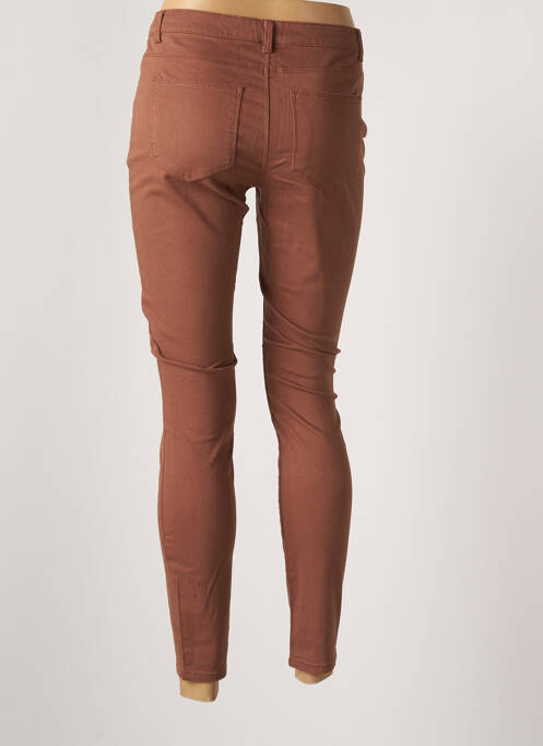 Pantalon slim marron VERO MODA pour femme