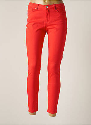 Pantalon slim broderie rivets taille normale rouge VERO MODA femme