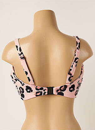 Haut de maillot de bain bretelles élastiquées ajustables haut soutien-gorge balconnet rose ELOMI femme