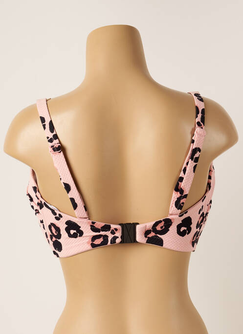 Haut de maillot de bain bretelles élastiquées ajustables haut soutien-gorge balconnet rose ELOMI femme