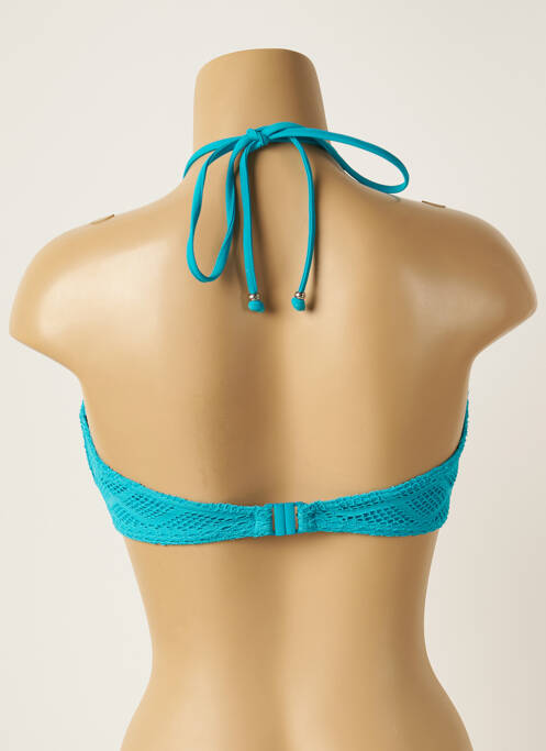 Haut de maillot de bain fermeture liens à nouer haut triangles bleu FREYA femme