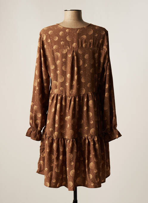 Robe courte marron JUBYLEE pour femme