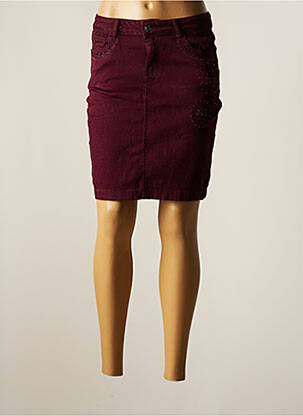 Jupe mi-longue taille normale rouge ZAC & ZOE femme