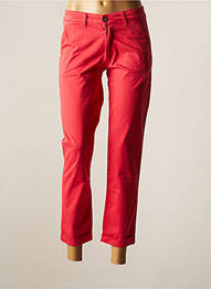 Pantalon chino fermeture zippée sous rabat boutonné taille normale orange SABLE ET MER femme