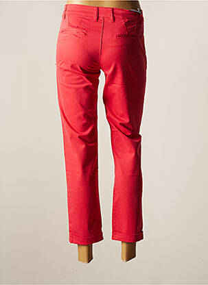 Pantalon chino fermeture zippée sous rabat boutonné taille normale orange SABLE ET MER femme