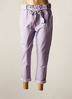 Pantalon chino violet APRIL pour femme