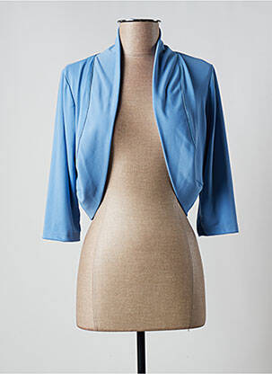 Boléro col v bleu ELEONORA AMADEI femme