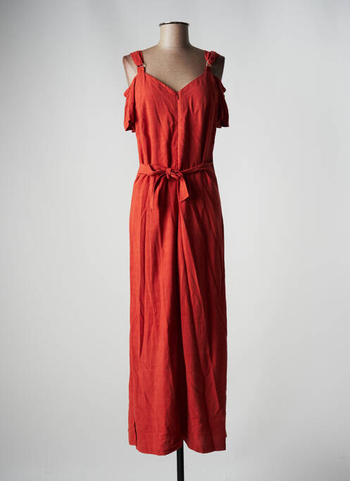 Robe longue manches courtes manches courtes orange LO! LES FILLES femme