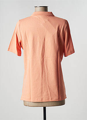 Polo sérigraphie avec strass manches courtes orange TONI femme