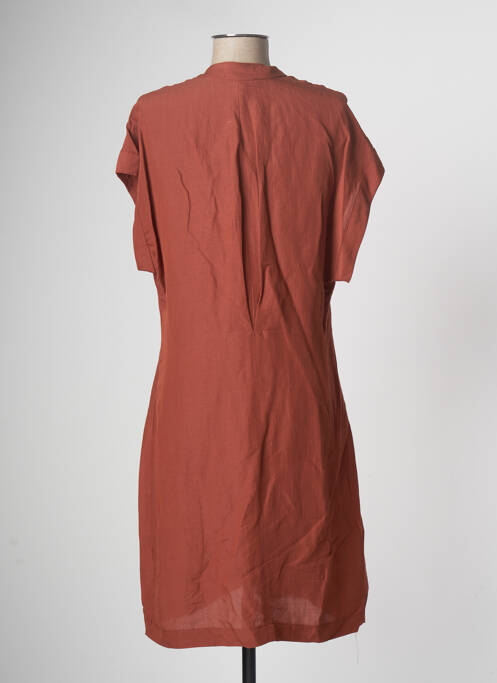 Robe mi-longue marron ELEONORA AMADEI pour femme