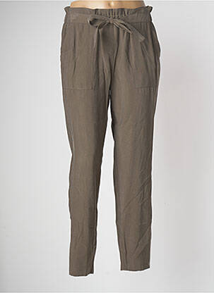 Pantalon droit coupe carotte taille normale vert TONI femme