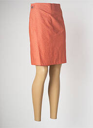 Jupe courte fermeture zip latéral orange LO! LES FILLES femme