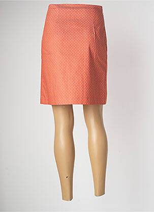 Jupe courte fermeture zip latéral orange LO! LES FILLES femme