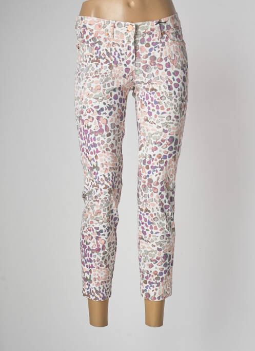 Pantalon 7/8 tissage popeline taille basse blanc TONI femme