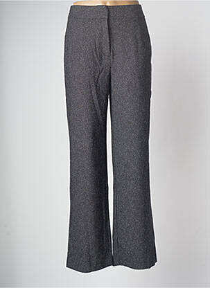 Pantalon large fermeture zippée sous rabat avec crochet taille haute gris SCHOOL RAG femme