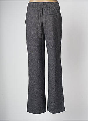 Pantalon large fermeture zippée sous rabat avec crochet taille haute gris SCHOOL RAG femme