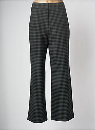 Pantalon large tissage crêpe taille haute vert SCHOOL RAG femme