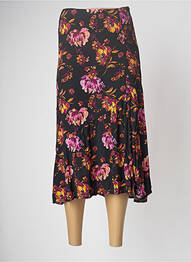 Jupe longue tissage crêpe noir GRACE & MILA femme
