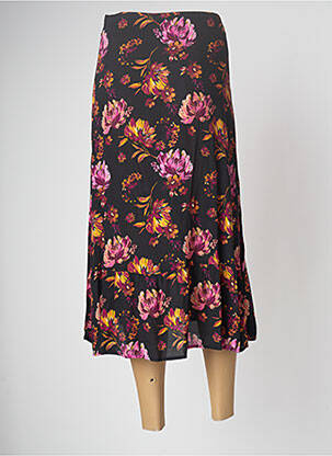 Jupe longue tissage crêpe noir GRACE & MILA femme