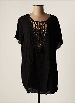 Robe de plage fermeture liens à nouer noir BANANA MOON femme