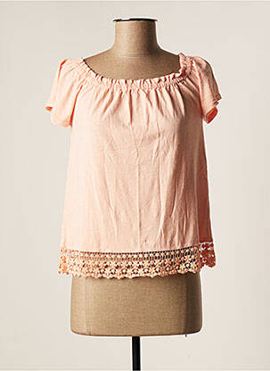 Top tissage jersey manches courtes orange BANANA MOON femme