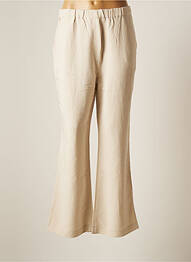 Pantalon large poches taille normale beige AROVESCIO femme