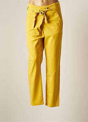 Pantalon droit stretch taille normale jaune QUIET femme