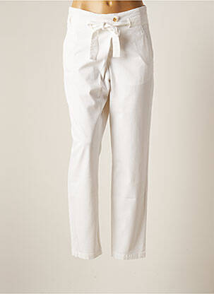 Pantalon droit stretch taille normale blanc QUIET femme