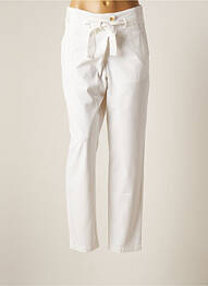Pantalon droit stretch taille normale blanc QUIET femme
