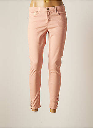 Pantalon slim broderie rivets taille normale rose IMITZ femme