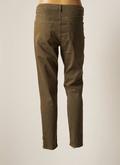 Pantalon slim broderie rivets taille normale vert IMITZ femme