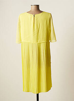 Robe courte manches courtes manches courtes jaune ANDAMIO femme