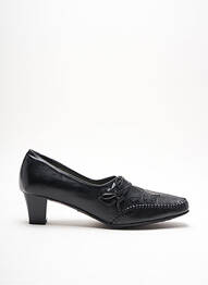 Mocassins carré talon de 4 à 6cm noir PERLE DE CHARME femme