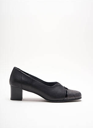 Mocassins carré talon de 4 à 6cm noir ARTIKA SOFT femme