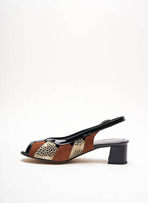 Sandales/nu pieds type de semelle amortissante talon de 4 à 6cm marron GIOIELLO femme