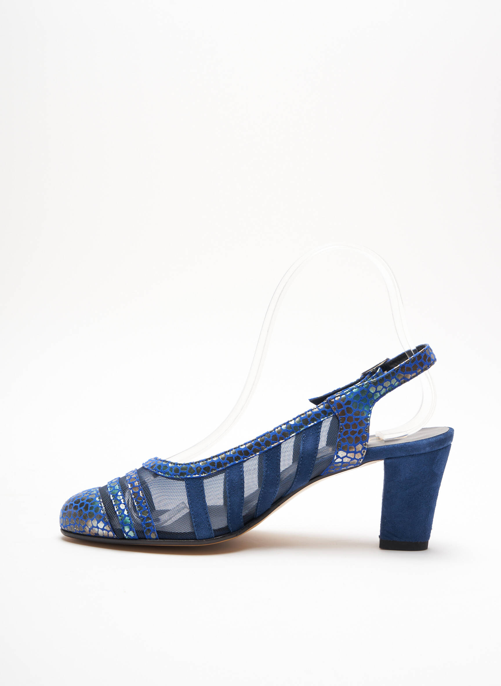Sandales/nu pieds type de semelle amortissante talon de 4 à 6cm bleu GIOIELLO femme