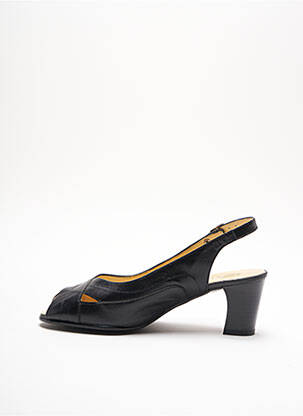 Sandales/nu pieds tissage satiné talon de 4 à 6cm noir PEDI GIRL femme