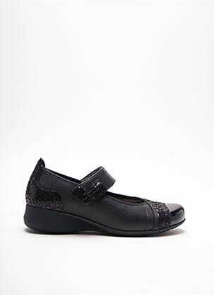 Ballerines fermeture scratch talon plat jusqu'à 3cm noir PEDI GIRL femme