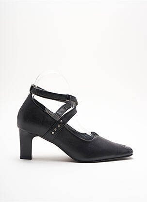 Escarpins tissage satiné talon de 4 à 6cm noir ASHBY femme
