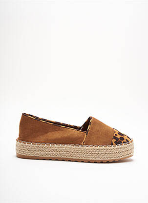 Espadrilles plateforme talon plat jusqu'à 3cm marron JOIA femme