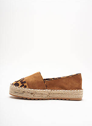 Espadrilles plateforme talon plat jusqu'à 3cm marron JOIA femme