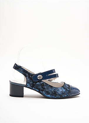 Sandales/nu pieds type de semelle amortissante talon de 4 à 6cm bleu J.METAYER femme
