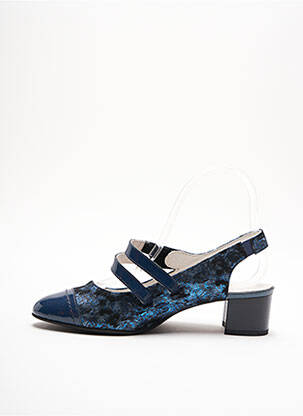 Sandales/nu pieds type de semelle amortissante talon de 4 à 6cm bleu J.METAYER femme