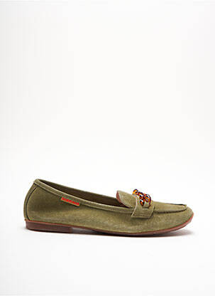 Mocassins bout rond talon plat jusqu'à 3cm vert SABRINAS femme